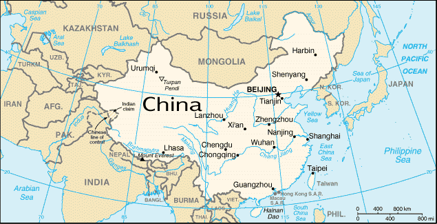 Map of China - Print for easier reading.